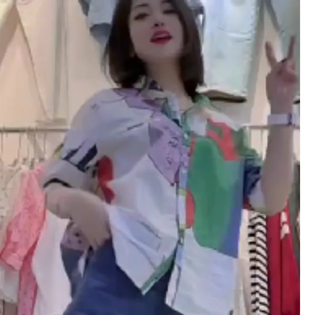 2025春季新款时尚女装网红气质爆款百搭拼接衬衫Gcx