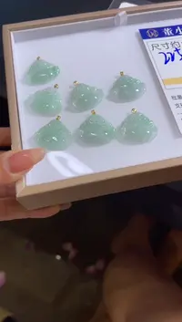 颈饰18K金镶嵌翡翠D324 多样性发一件/配绳子