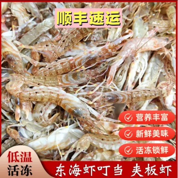 【船冻锁鲜】活冻叮当虾 嘎巴虾 生腌爆炒红烧都好吃 口味鲜美！