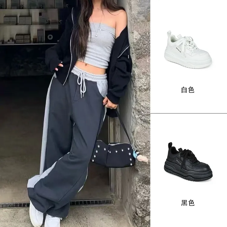 WANTS-LAB厚底ins板鞋秋季新款百搭时尚增高休闲板鞋女WL2130071