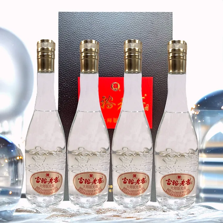 富裕老窖大师版光瓶450ml*4瓶/箱浓香型优级纯粮白酒52度450ml