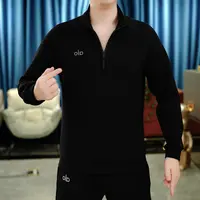 【麦炫严选】2025秋季男士长袖翻领时尚休闲百搭套头卫衣WY2036