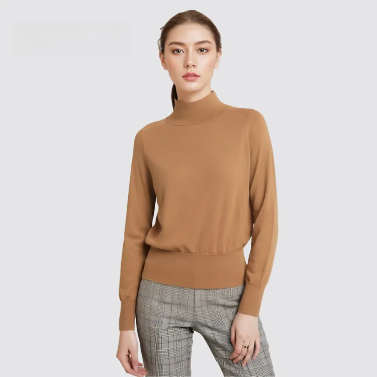 高品质！纯羊毛半高领针织衫女春秋打底薄款内搭宽松显瘦气质高级