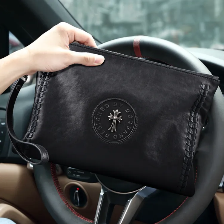 男士手拿包奢侈品手包纯牛皮钱包男款2025新款爆款文玩收纳包高端