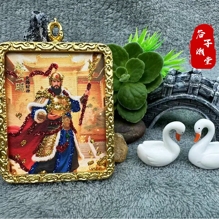 五路财神赵公明 唐卡 吊坠  挂件  智能 会说话的唐卡 护身符