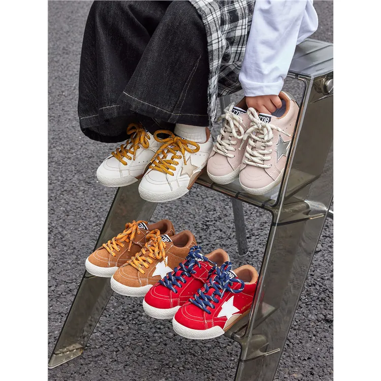 2025春秋季新款休闲鞋鞋透气单鞋星星儿童鞋子男童真皮运动鞋女童