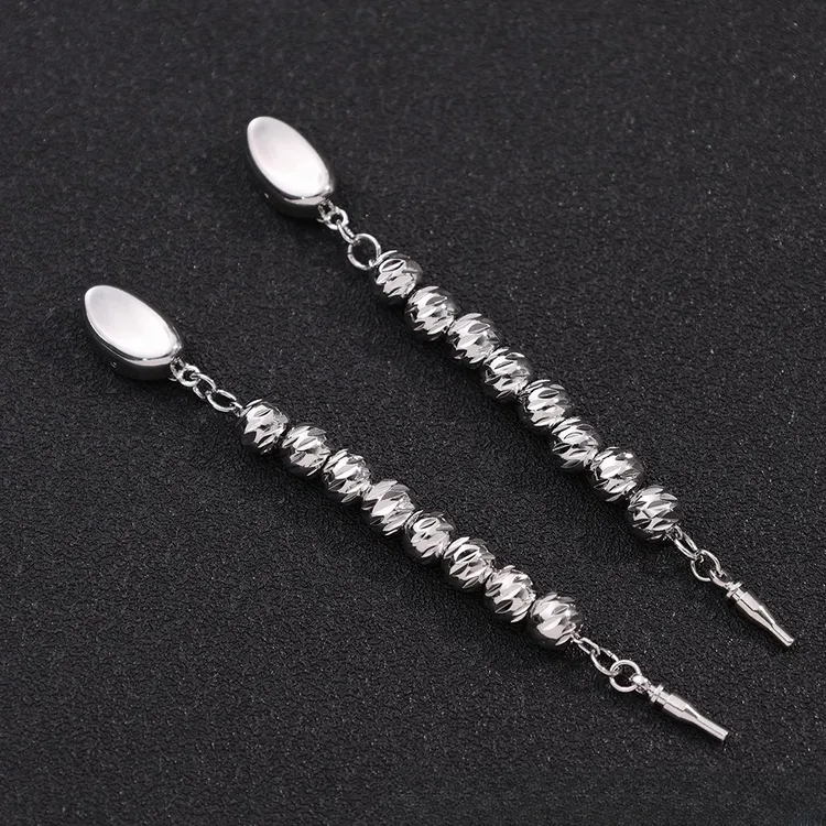 白金色斜纹延长链元宝扣项链延长链连接扣加长神器DIY配件万能链