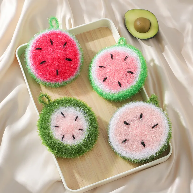 西瓜洗碗刷不沾油家用锅刷韩式洗碗海绵擦不沾油清洁刷