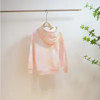 3-113-春秋女童粉色扎染连帽卫衣K
