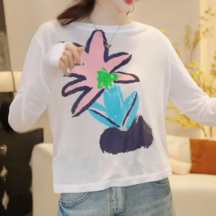 复古减龄休闲设计显瘦撞色软糯上衣LK2503603