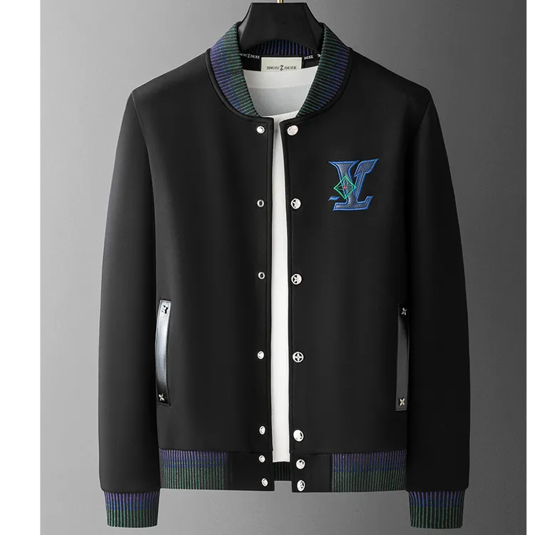玛加西曼特棒球服夹克男2025春秋季时尚刺绣修身百搭高端休闲外套