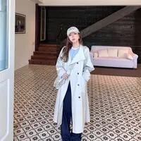 CHERI.Z“0压”天丝棉 大量感撞色条纹袖风衣 附赠牛角包C25C09137H