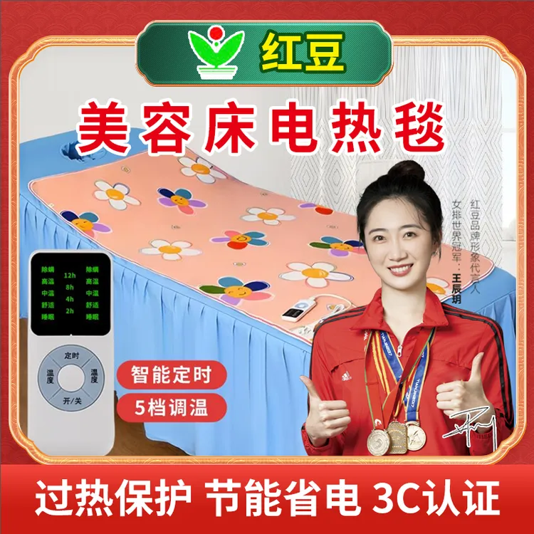 红豆美容床电热毯单人美容院专用按摩床小型家用沙发小尺寸电褥子