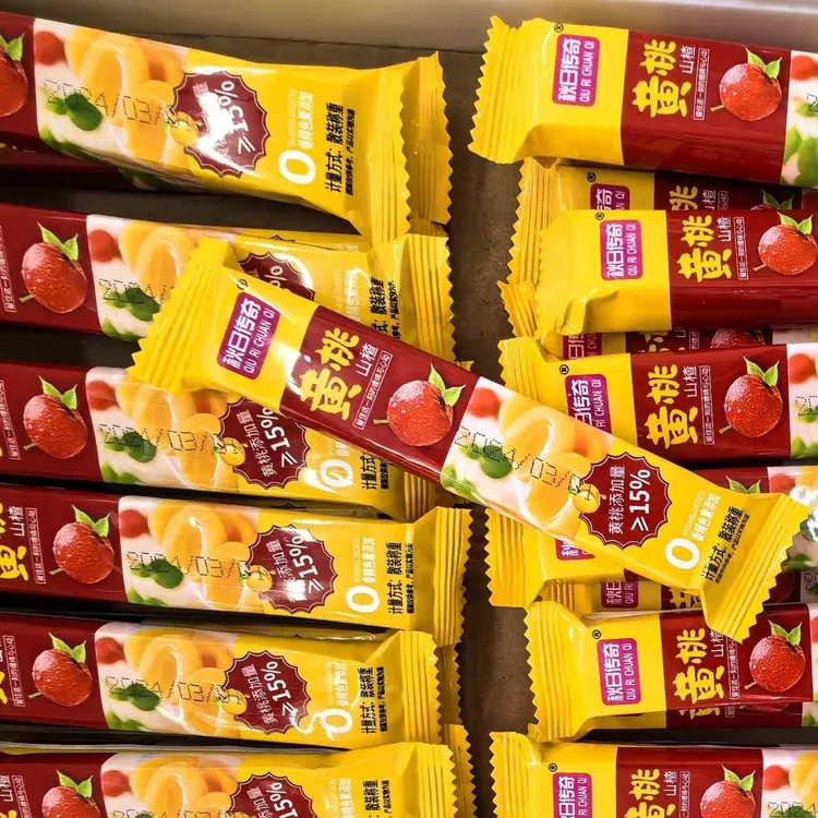 零食宏祥山楂条黄桃山楂条酸甜软糯很好吃