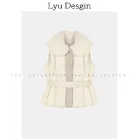 LYU【初雪记忆】兔毛时尚气质羊毛呢无袖马甲外套预VVD4TZ8056-BX