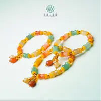 石惑珠宝+彩玉单圈竹节手串约8*9mm-多样性发一