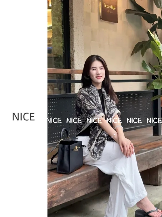 NICE【腰果花纹】时尚百搭复古大气女披肩