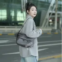 【CEFIRO · CiCi】植鞣牛皮邮差包琥珀系早秋新款百搭男女同款 1076