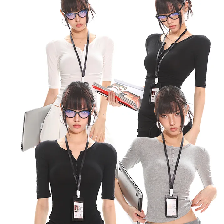 五分袖拼接耐脏纯欲修身型T恤女士骑行户外小众炸街高级感女装