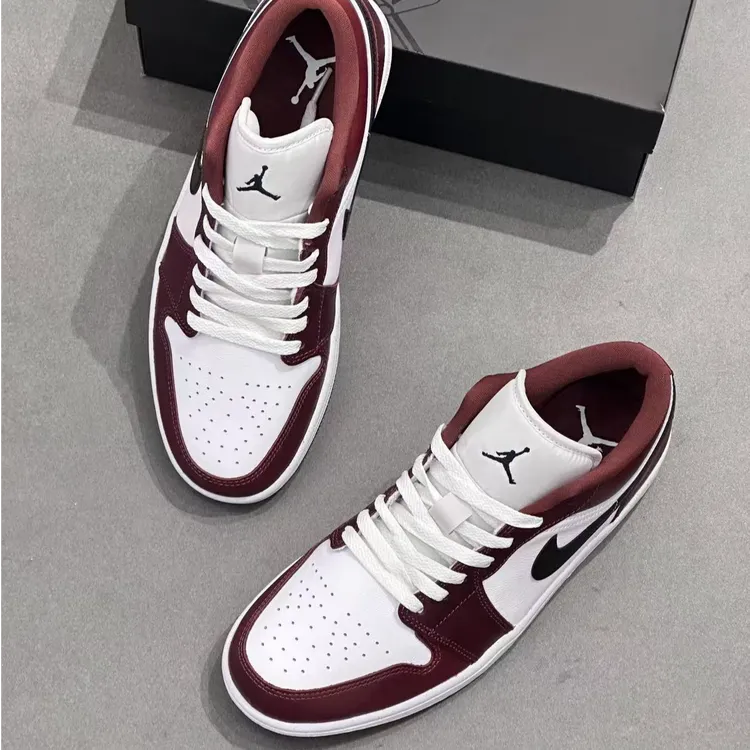 NIKE/耐克Air Jordan 1 Low SE男子黑红低帮篮球鞋 官方正品