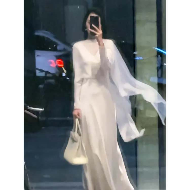 2025春秋新款法式设计感风情万种气质名媛高级感轻奢连衣裙套装女