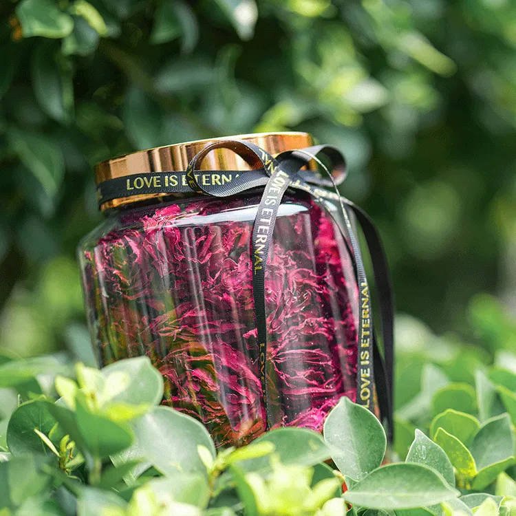 【云南鲜花真冻干】墨红玫瑰花茶 整颗大朵满满花青素