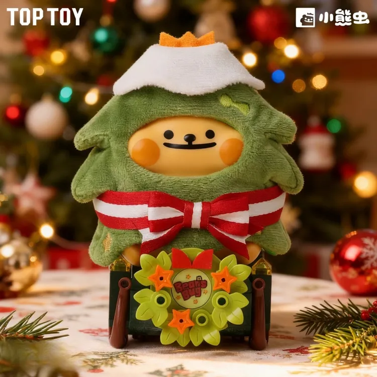 TOPTOY小熊虫冬日列车积木系列盲盒潮玩公仔桌面摆件手办礼物女生