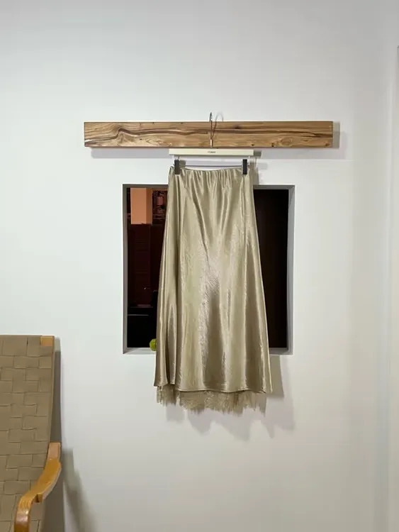 【赵小小&浮光颂】A-98053 轻奢优雅醋酸缎面A字法式长款鱼尾半身裙