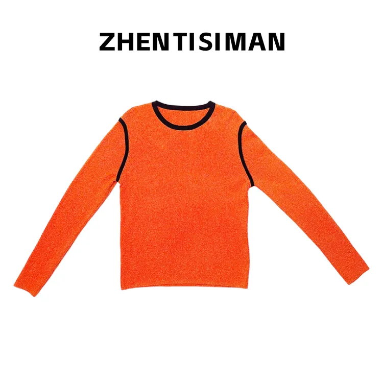 ZHENTISIMAN/TA5005/修身长袖 圆领打底套头衫 
