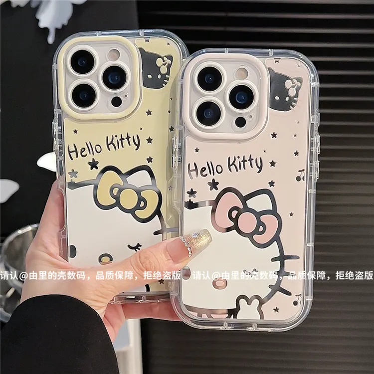 镜面奶油壳适用苹果17/iPhone/华为荣耀/OPPO/VIVO/小米手机壳潮