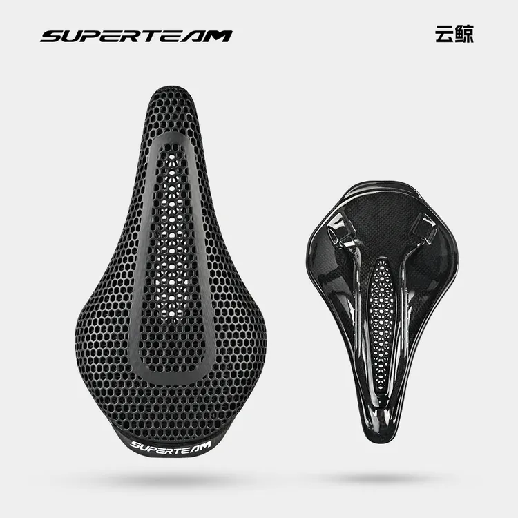 SUPERTEAM云鲸3D打印坐垫公路车坐垫软加厚碳纤维股舒适短鼻鞍座