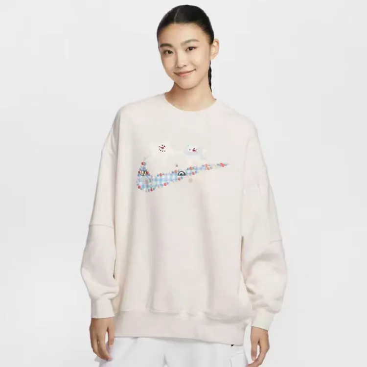 Nike Sportswear 男女同款 Oversize 风针织圆领运动衫IO0487-141