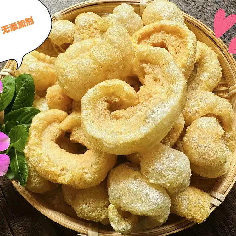 正宗潮汕特产现鲜炸猪肉皮潮汕特色带皮扑肉的猪油渣又香又脆干货