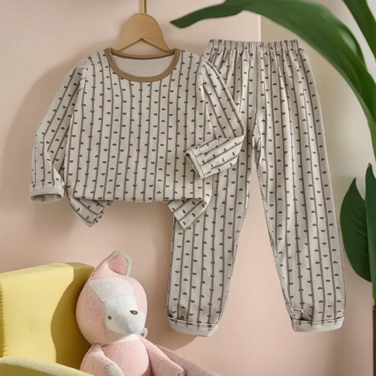 【10a抗菌】儿童莱卡男女宝宝中大童儿童睡衣儿童秋衣秋裤家居服