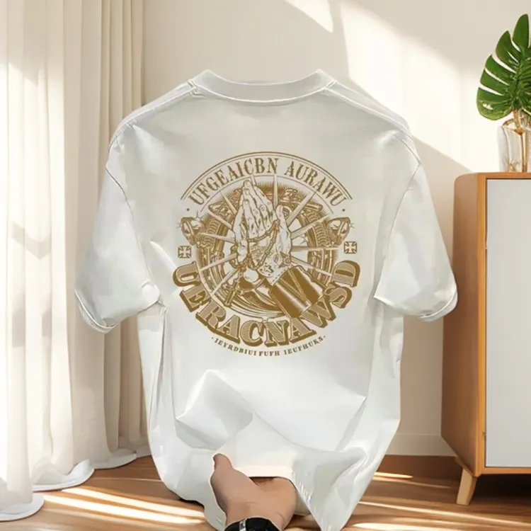 【香港专柜】圆领夏季短袖印花T恤男士潮流时尚25-35岁轻熟风GTAL