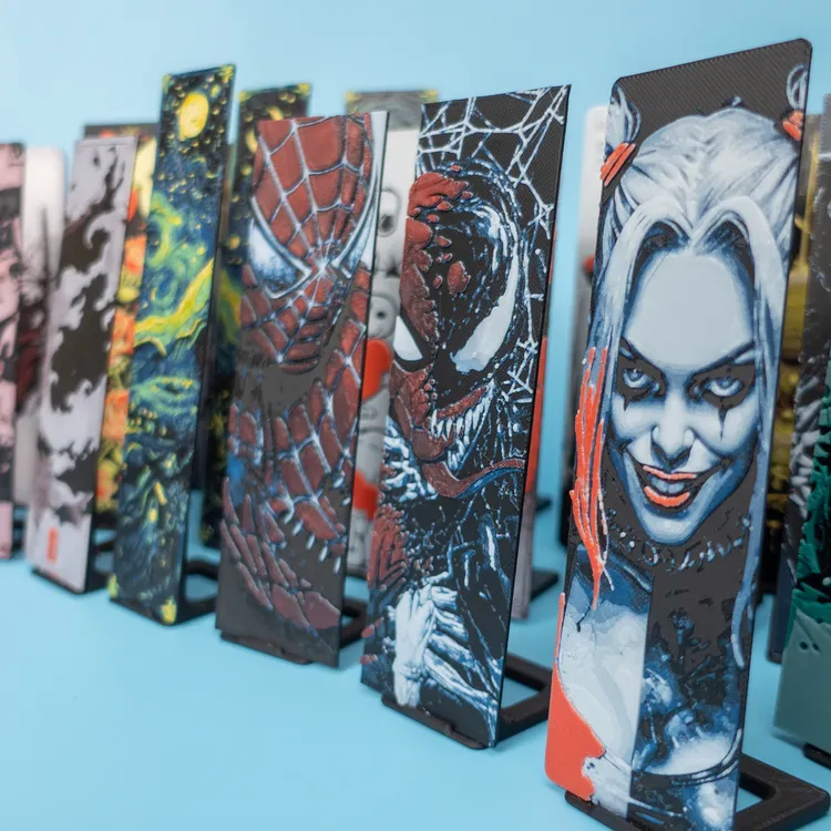 3D打印浮雕书签摆件创意礼品死侍可爱动物情人节宝可梦毒液蜘蛛侠