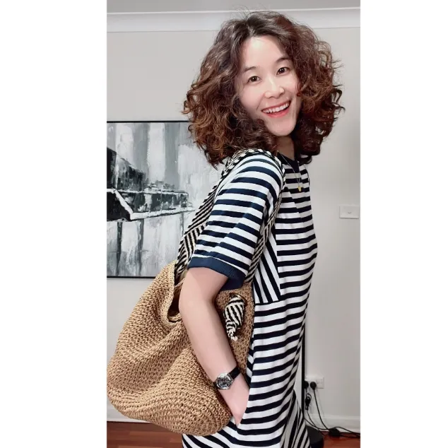 “条纹长T裙”纯棉夏季宽松半袖韩版圆领百搭遮肉甜美时尚长裙62378