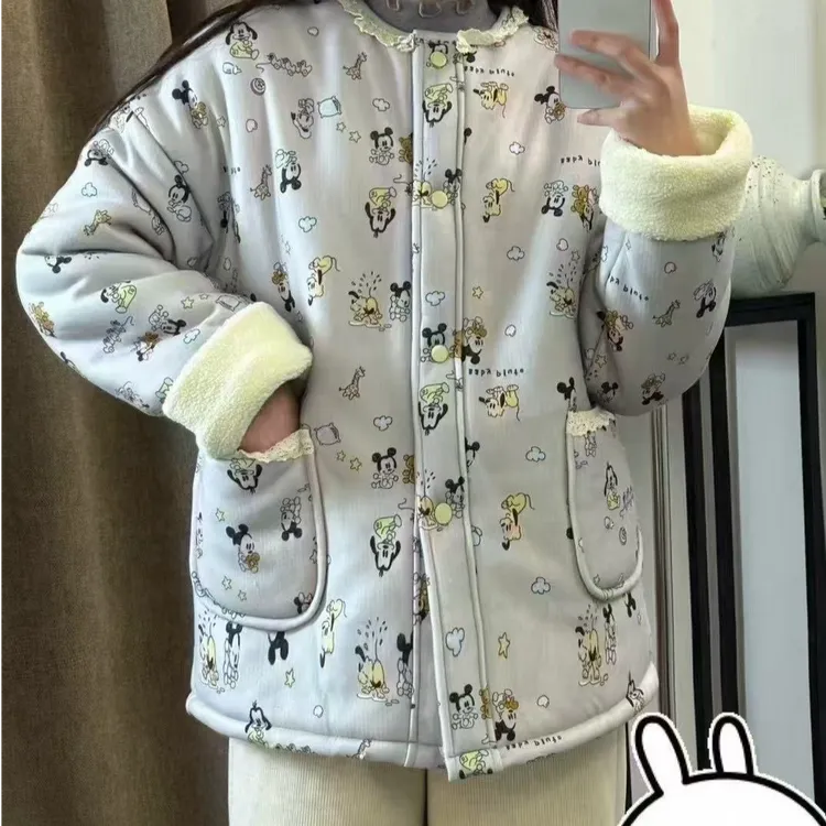 米奇三层加绒加厚家居服可外穿