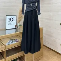 【流坠瀑布】高级感抽绳设计高腰西装裤-711（今天拍配腰带）