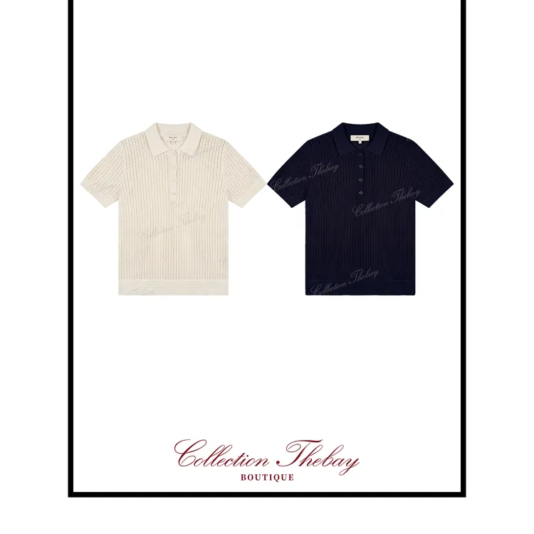 TheBay 【高尔夫】可持续经典POLO领针织短袖T桖YCTB00197