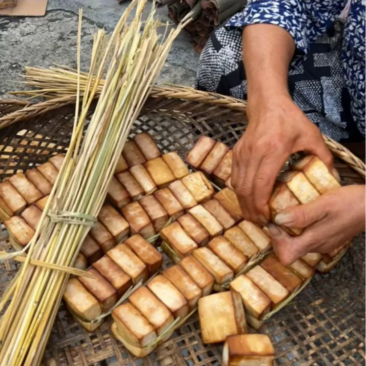 {捆装豆腐}湖南农家传统老手艺制作