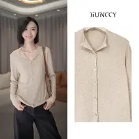 JIUNCCY【序幕】定制山羊绒羊毛醋酸柔软纱线肌理感乱开衫 52YZZ129