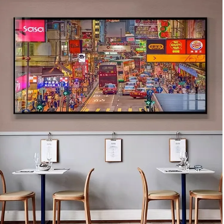 港式茶餐厅装饰画香港街景怀旧复古墙面糖水铺客厅港风服装店挂画