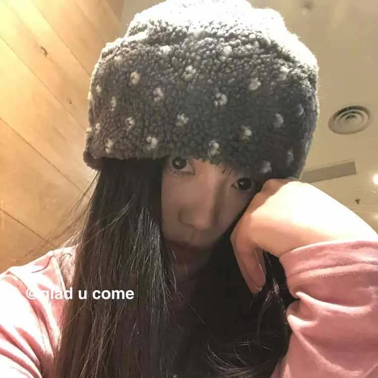 glad u come原创版型超绝！冬季摇粒绒帽子保暖圆顶包头显脸小