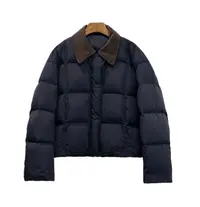 1755【五防面料--巴胺风鹅绒服】欧货撞色小众设计休闲羽绒服短款