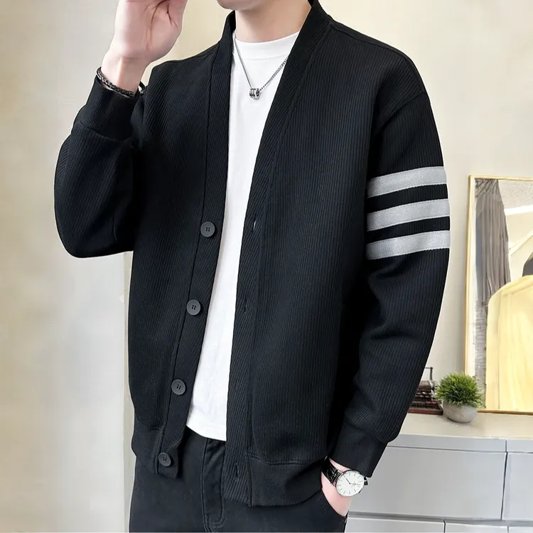 男士早秋卫衣开衫外套时尚潮款休闲宽松外套