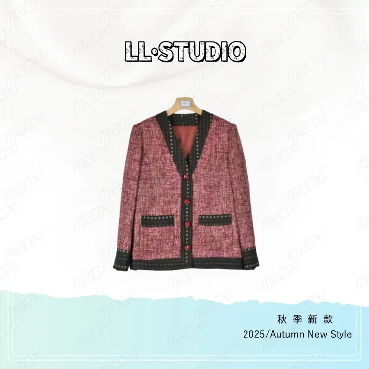 妙兮·LL秋季新款时尚轻奢气质经典小香风休闲外套*20252202