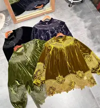 4色 丝绒上衣  妮娜 新中式国风设计师女装 