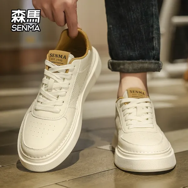 森马男鞋秋季新款轻奢厚底板鞋男士时尚休闲鞋高级感百搭小白鞋男
