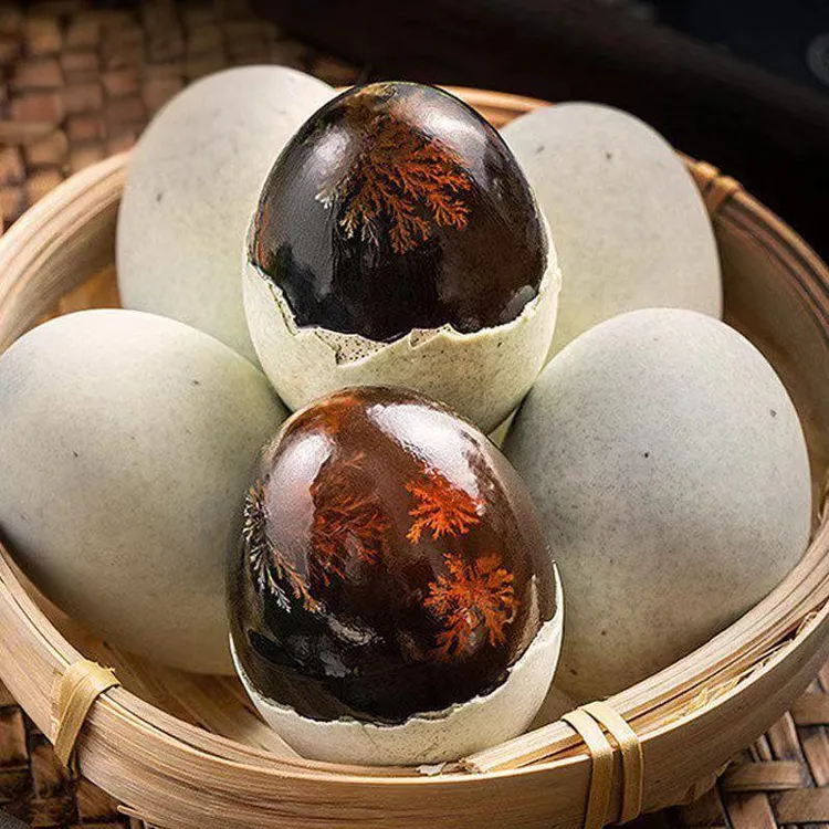【到手20枚】松花皮蛋干心正宗鸭蛋无铅工艺散养鸭蛋腌制50-60克